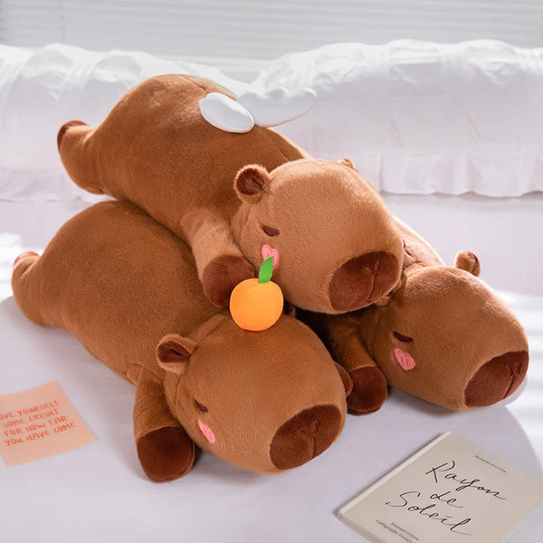 Angel Wing Capybara Plush Soft Lying Hug Pillow