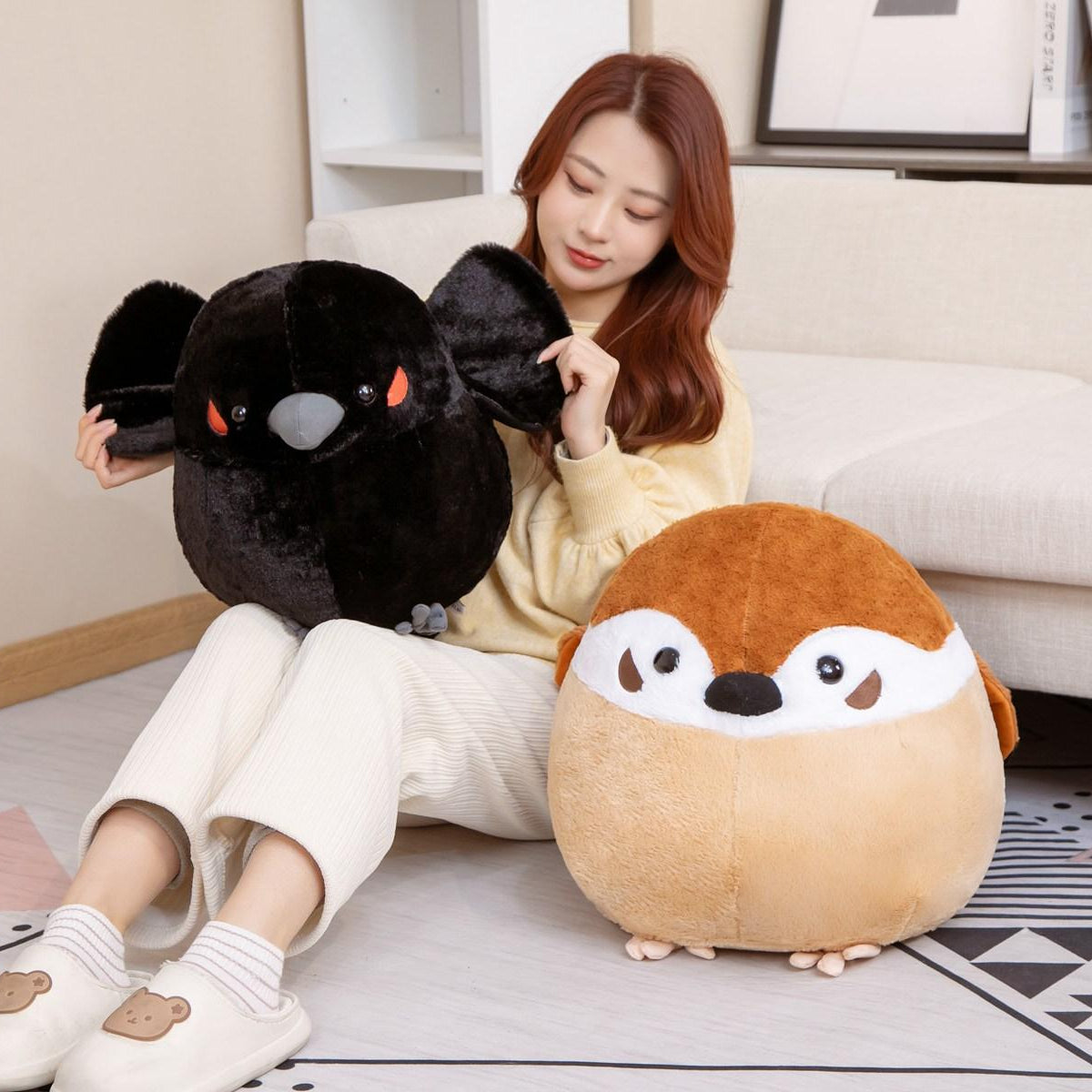 Fat Round Sparrow Crow Plush – The Cutest Bird Companion!