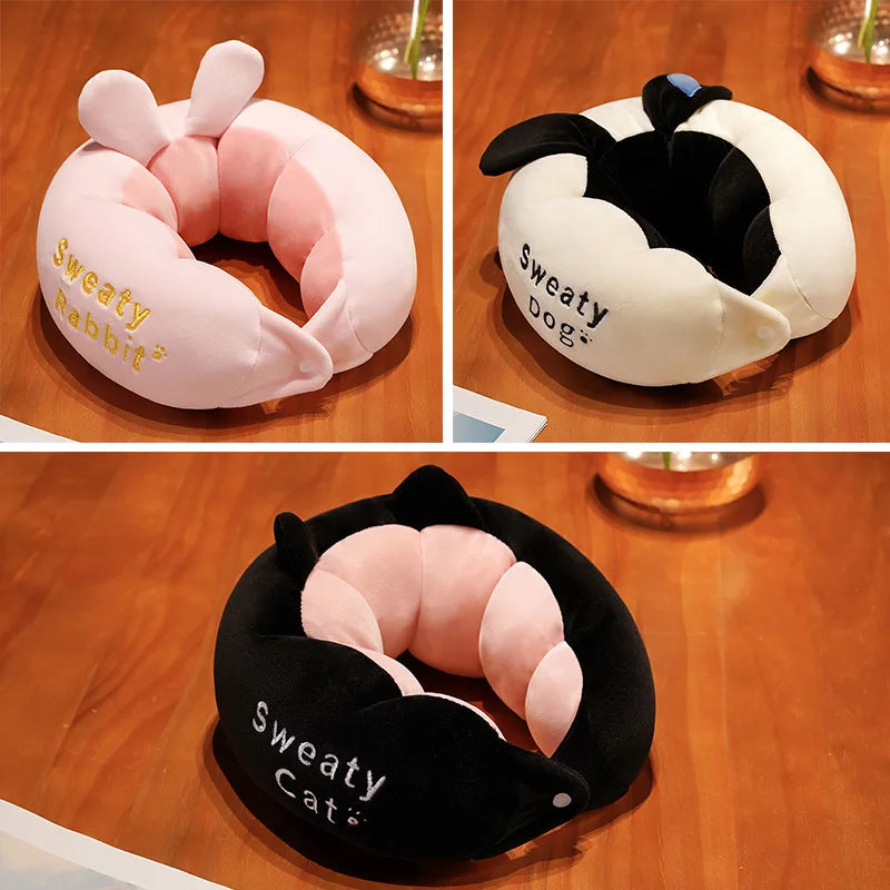 Big Eyes Caterpillar U-Shape Plush Neck Pillow