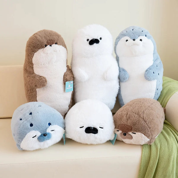 Cartoon Earphone Seal Sea Otter Plush – A Round Bundle of Joy