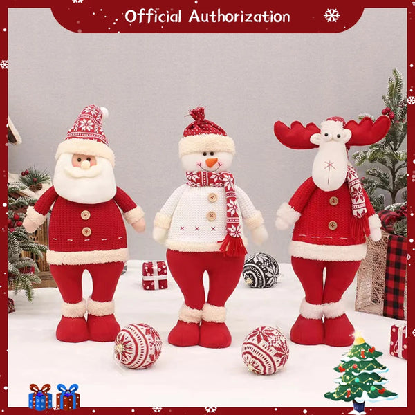 30-70CM Christmas Present Santa Claus Scalable Plush Toy – A Kawaii Holiday Hug You Can Stretch
