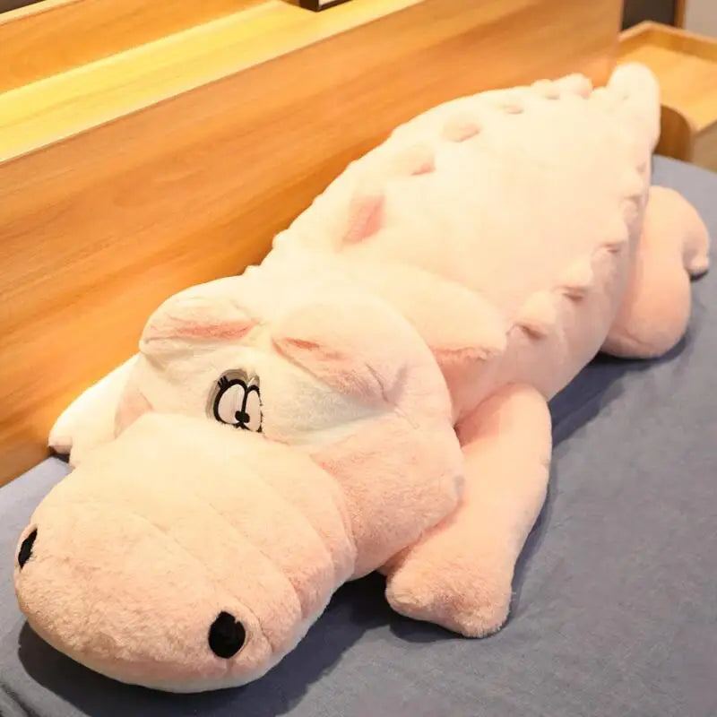 Big Crocodile Plush Pillow – Soft Cartoon Animal Mat