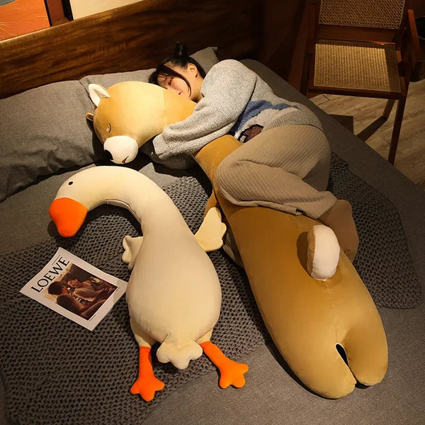 Soft Fluffy Lovely Throw Pillows for Girl Cartoon Animal Side Sleeping Body Pillow