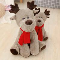 Moose Red Scarf Reindeer Plush – The Cozy Winter Companion 38cm Kawaii Snuggle