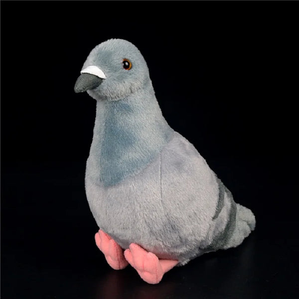 Lifelike Gray Carrier Pigeon Bird Animal Soft Stuffed Doll Plush Toy