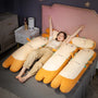 Removable Ultra Soft Long Girls Sleeping Pillow on The Side Clip Legs Boys Bed Cushion
