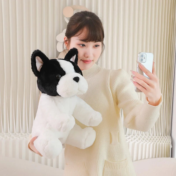 Reallife Bulldog Plush Toy Cute Stuffed Puppy Doll Soft Pillow Home Decor Birthday Gift
