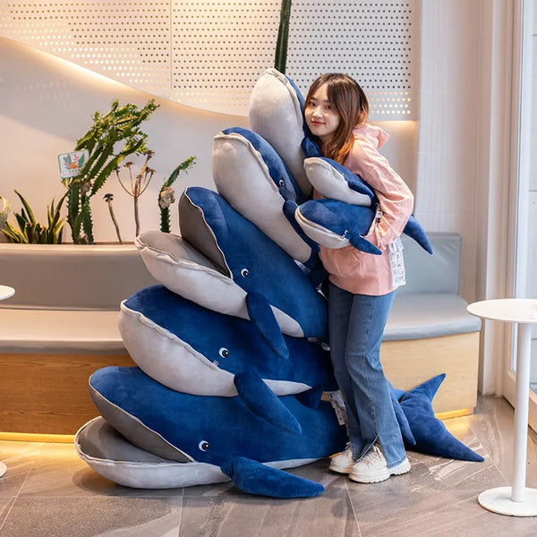 Blue Whale Doll Plush Toy Soft Aquatic Animal Plushie