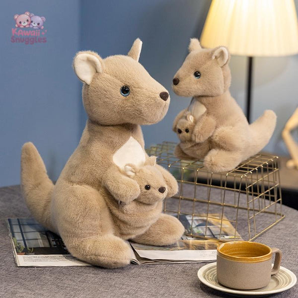 Kangaroo Plush Toy – A Cute Mother & Baby Duo