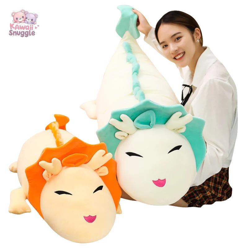 White Dragon Long Pillow – A Cuddly Mythical Companion