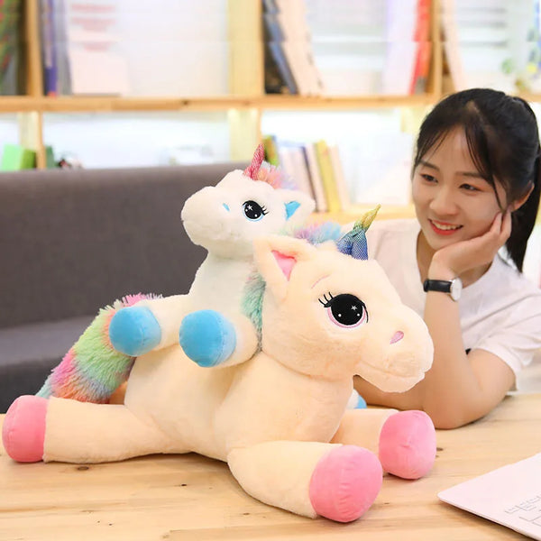 Giant Rainbow Unicorn Plush Toy Cartoon Cute Stuffed Animal Unicorn Doll