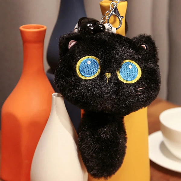Black Cat Plush Toy – Soft Stuffed Kitten Pillow for Cozy Cuddles and Gifting Joy