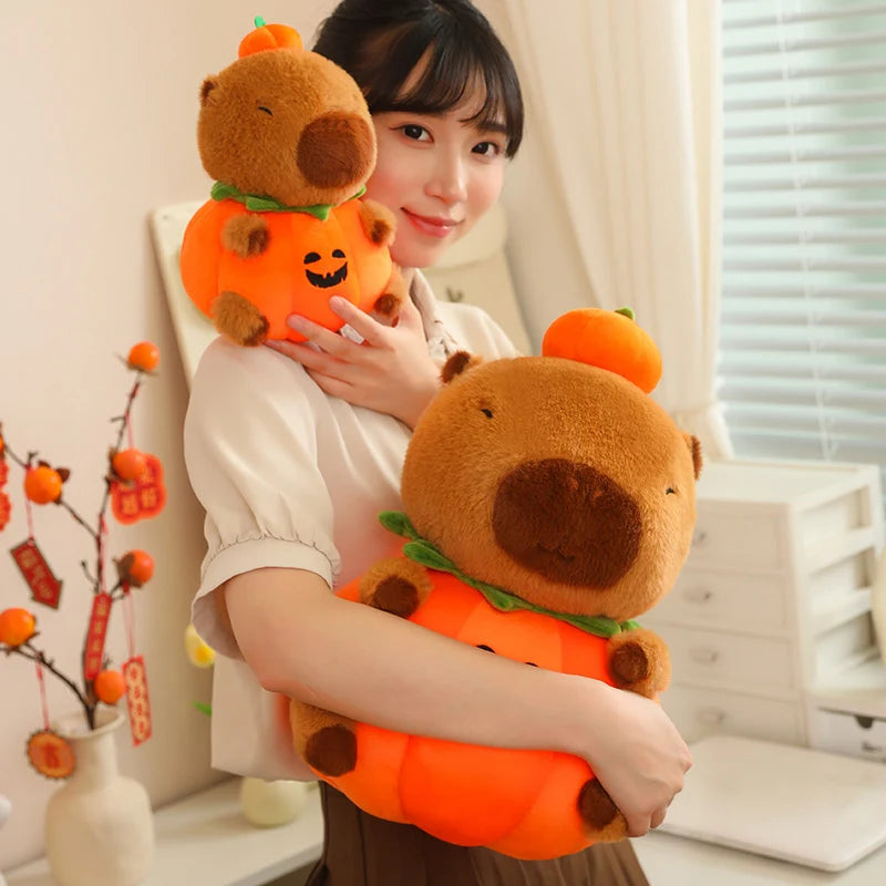 Capybara Pumpkin Clothes Cosplay Halloween Ornament Stuffed Plush Toy
