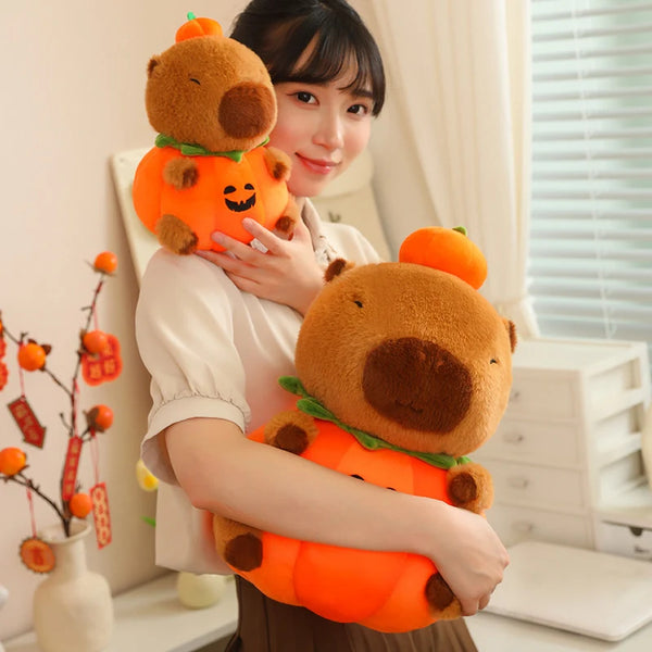 Capybara Pumpkin Clothes Cosplay Halloween Ornament Stuffed Plush Toy