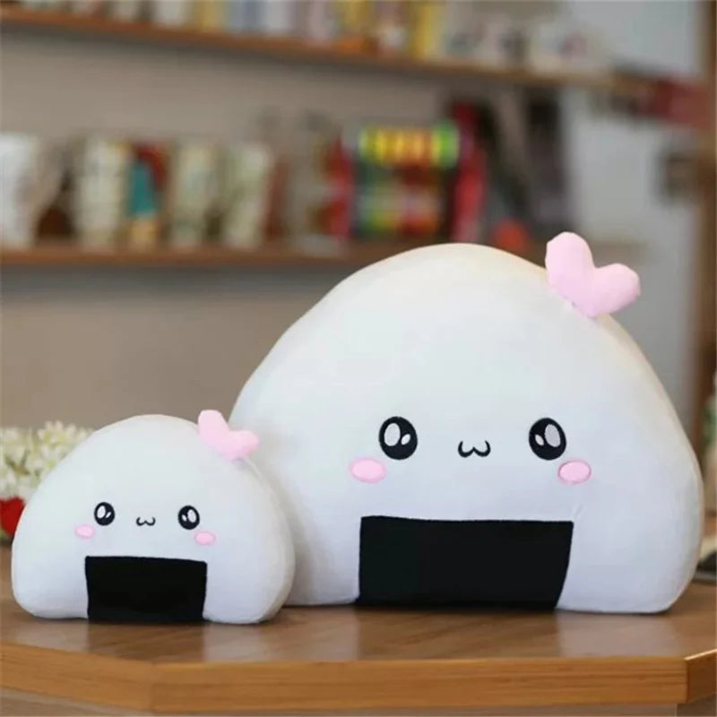 Cute Plush Mini Rice Ball Pillow Kawaii Soft Japanese Sushi Cushion