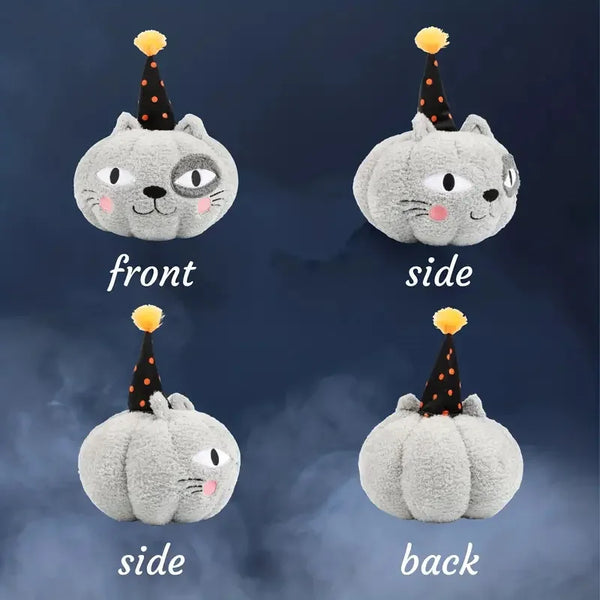 Funny Halloween Pumpkin Black Cat Plush Kawaii Clown Pumpkin Toy Doll Pumpkin Wizard Stuffed Pillow Halloween