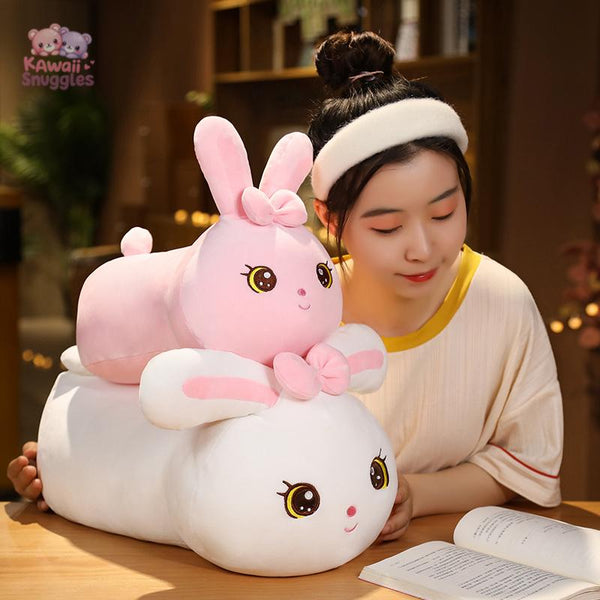 Kawaii Cartoon Rabbit Plush Pillow – The Softest Sleep Companion