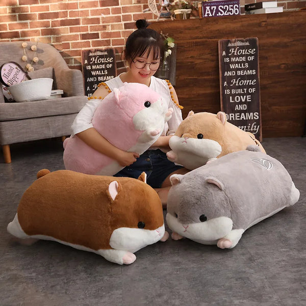Big Size Doll Cartoon Hamster Plush Toy Soft Stuffed Animals Pillow
