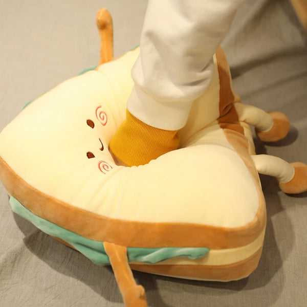 Food Sandwich Cake Plush Toy Cute Bread Stuffed Soft Nap Sleep Pillow