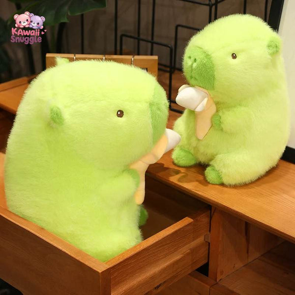 Green Capybara Plush Doll – Your Whimsical Cuddle Buddy! Kawaii Snuggle