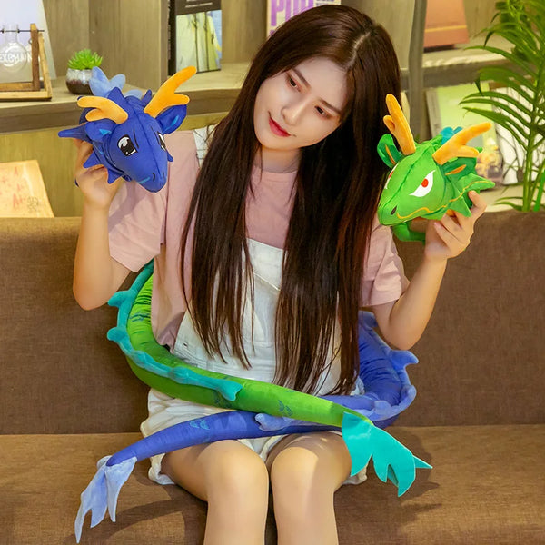 Cute Stuffed Chinese Dragon Plush Toys Doll Soft Pillow Cushion