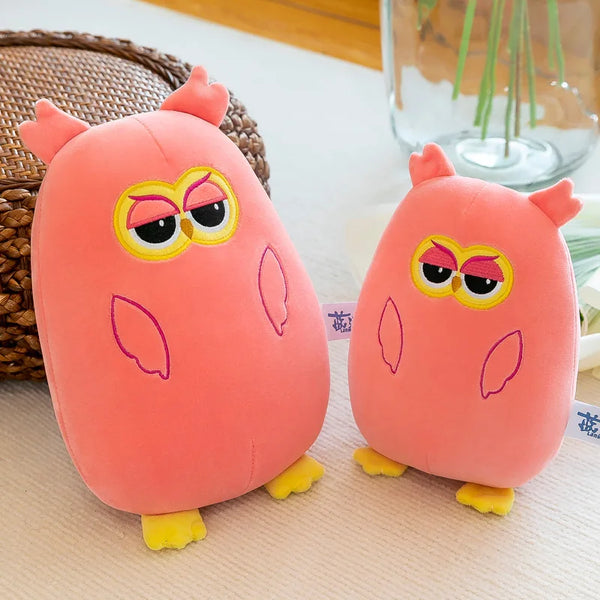 Cartoon Animated Small Animals Kawaii Short Plush Owl Koala Fox Rabbit Kitten Plush Doll Children's Birthday Christmas Gift