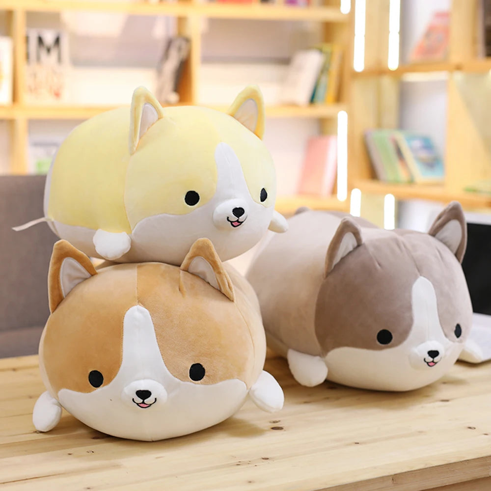 Happy Chuppy Corgi-Dog Plush Toy Stuffed Soft Animal Cartoon Pillow