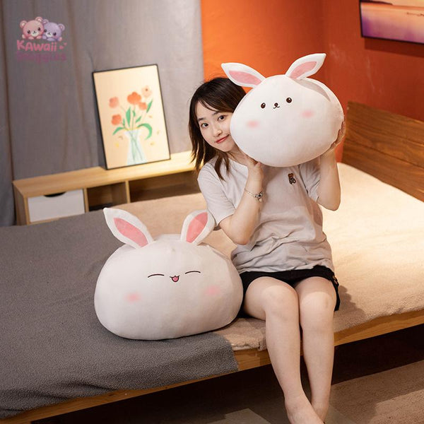 Round Rabbit Plush Toy – The Fluffiest Squishy Pillow