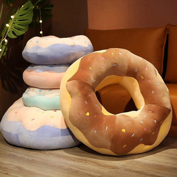 Plush Chocolate Donut Cushion – A Sweet Touch for Your Home