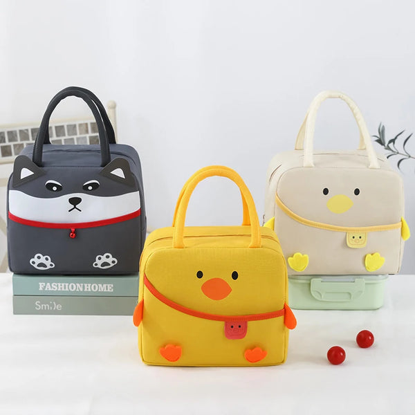 Cartoon Lunch Bag Kawaii Duck Thick Thermal Food Storage Bags