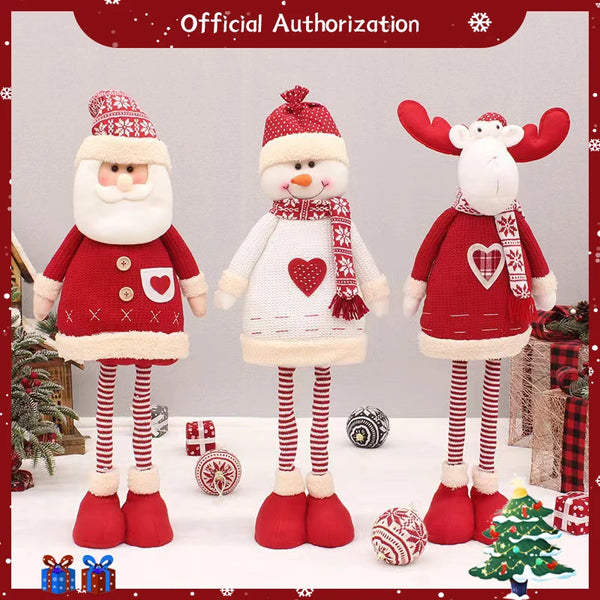30-70CM Christmas Present Santa Claus Scalable Plush Toy – A Kawaii Holiday Hug You Can Stretch