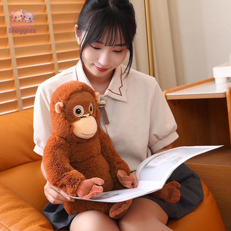 Cuddly Cartoon Gorilla Plush – Your Playful Jungle Buddy