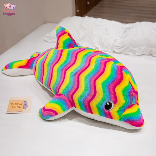 Cute Colorful Dolphin Plush Toy – Your Cozy Ocean Friend!