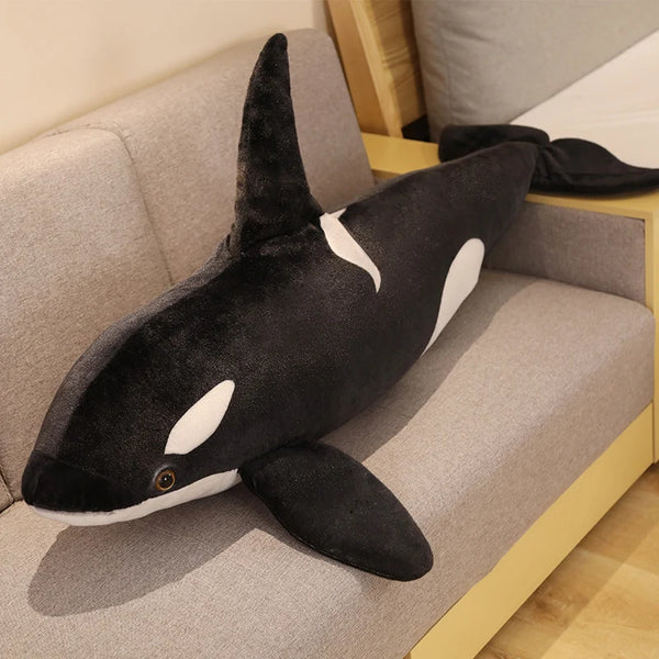 Big Killer whale doll pillow whale Orcinus orca black and white whale plush