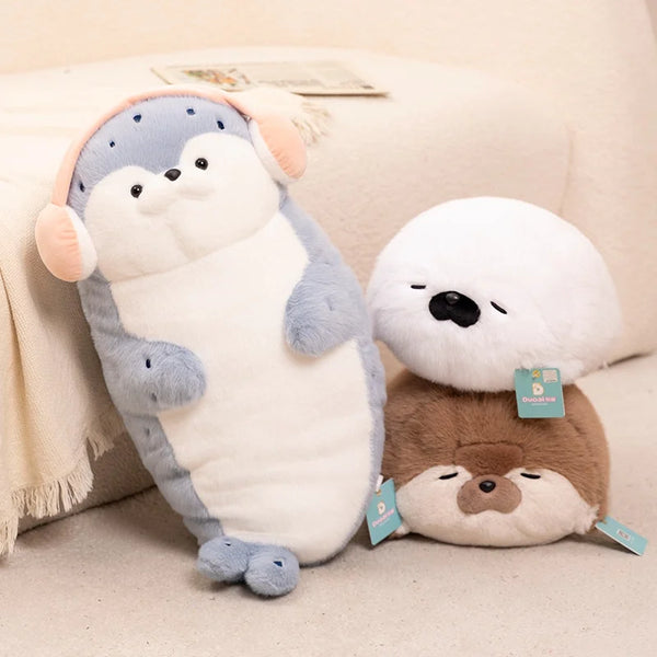 Cartoon Earphone Seal Sea Otter Plush – A Round Bundle of Joy