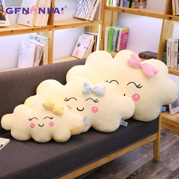 Kawaii Cloud Plush Pillow – A Smile From the Skies