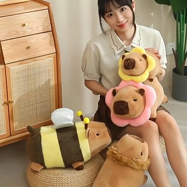 Cute Capybara Plush Toy Kawaii Soft Capybara Stuffed Toy Plushie Toys for Kids Birthday Gifts for Boys and Girls