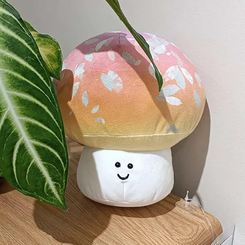 Kawaii Mushroom Plush Pillow Stuffed Colorful Color Plant Cushion