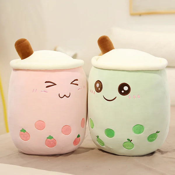 Cute Fruit Bubble Tea Cup Plush Toys Cute Milk Tea Pillow
