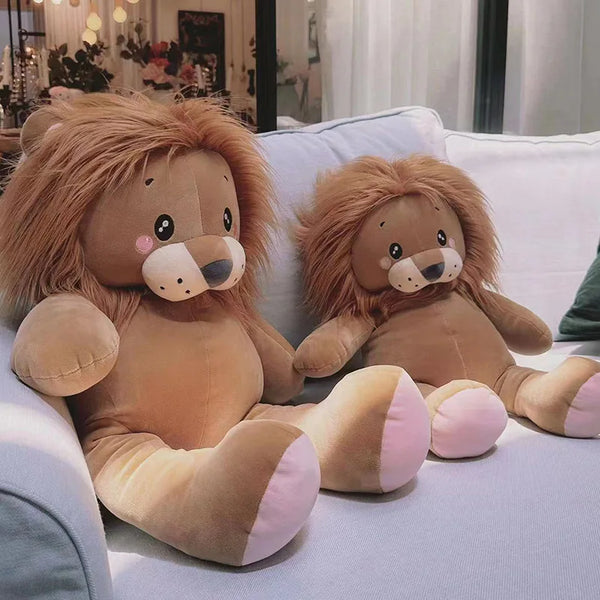 Cartoon Lion Plush Toy – Soft, cuddly wild animal doll perfect for gifts and play.