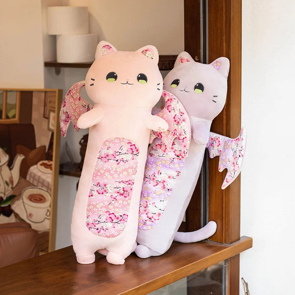 New Pink Sakura Cat Plush Toy – Flying Wings Bat Stuffed Doll