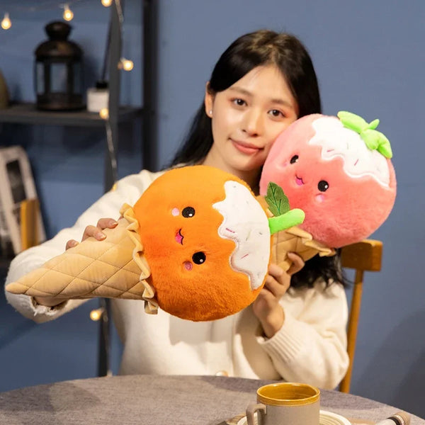 Cartoon Ice cream Plush Toy Stuffed Food Snack ice-cream Cone Pillow Cushion
