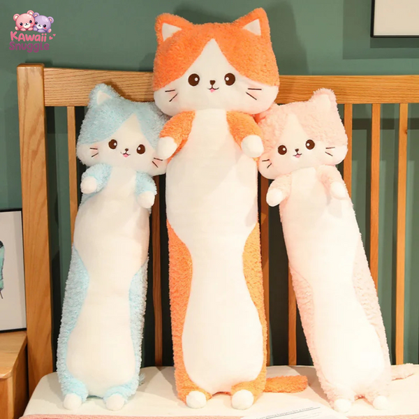 Happy Cat Body Pillow - Cozy Snuggly Companion