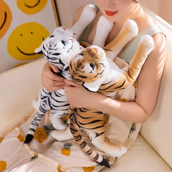 50cm Simulation Tiger Leopard Plush Cartoon Toys Home Decor Stuffed Cute Animals Dolls Soft Real Like Pillow for Kids Boys Gift