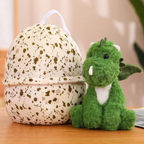 Cute Cartoon Dinosaur Egg Plush Toy - Soft Stuffed Animal Doll for Kids
