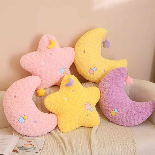 Cute Yellow Stars & Moon Plush Toy – A Cozy Celestial Hug