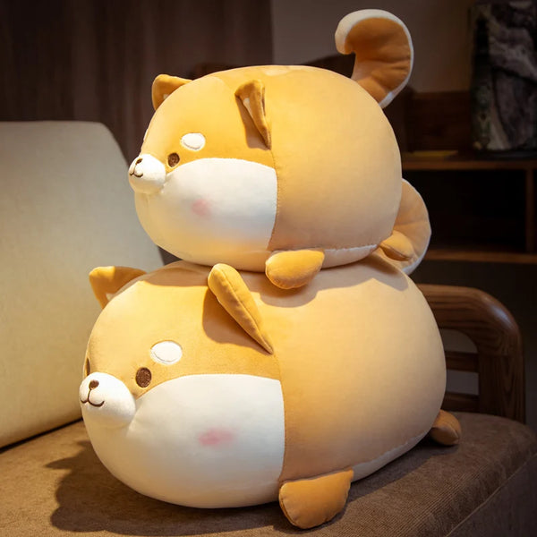 Cute Fat Round Dog Plush Toy Big Shiba Inu Pillow for Girls and Birthday Gifts