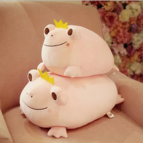 cute the Crown Frog plush pillow stuffed down cotton toys kawaii smile frog dolls birthday gift
