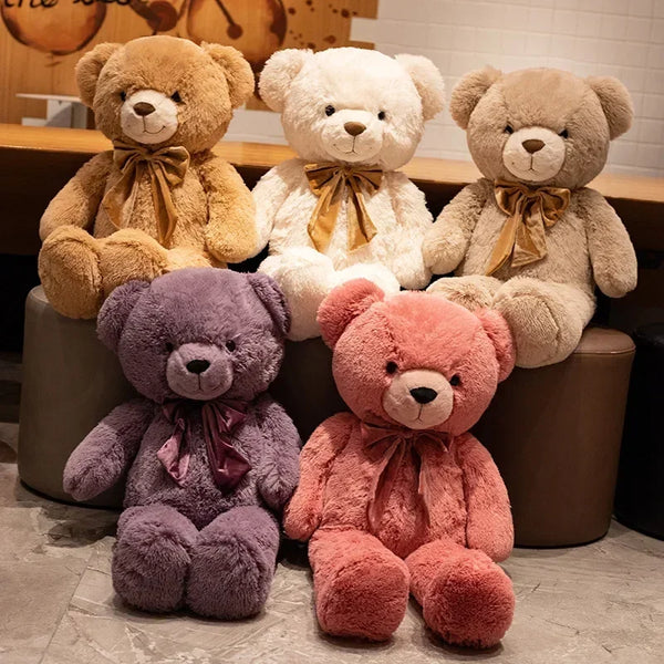 1pc High Quality Giant American Teddy Bear with Bow Plush Doll Soft Stuffed Animal Bear Plush Toys Girls Valentine Lover Birthday Gift