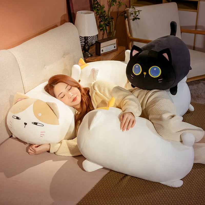Fat Soft Cute Cat Plush Toy – Kawaii Sleeping Pillow